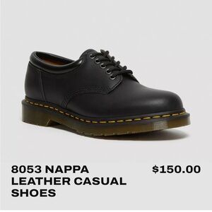 Doc Martens 8053 Leather Shoes, Black, Size 7 USM